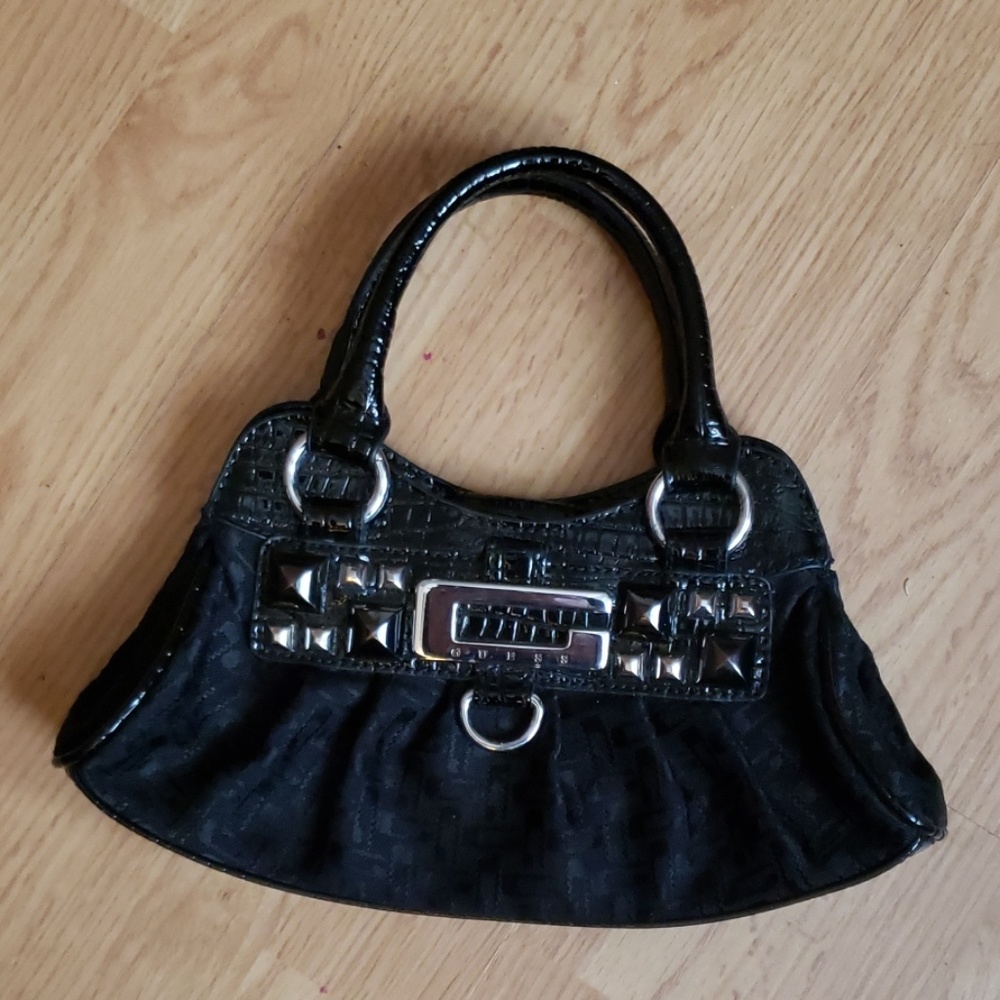 Guess Small Black/Silver Handbag